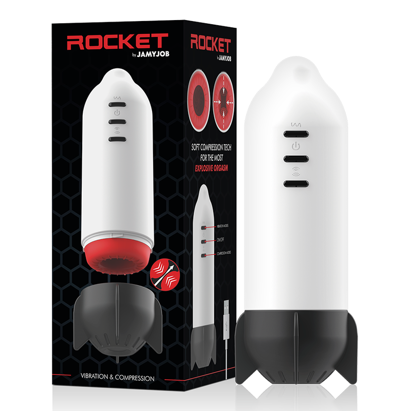 JAMYJOB - ROCKET MASTURBATOR ZACHTE COMPRESSIETECHNOLOGIE EN VIBRATIE