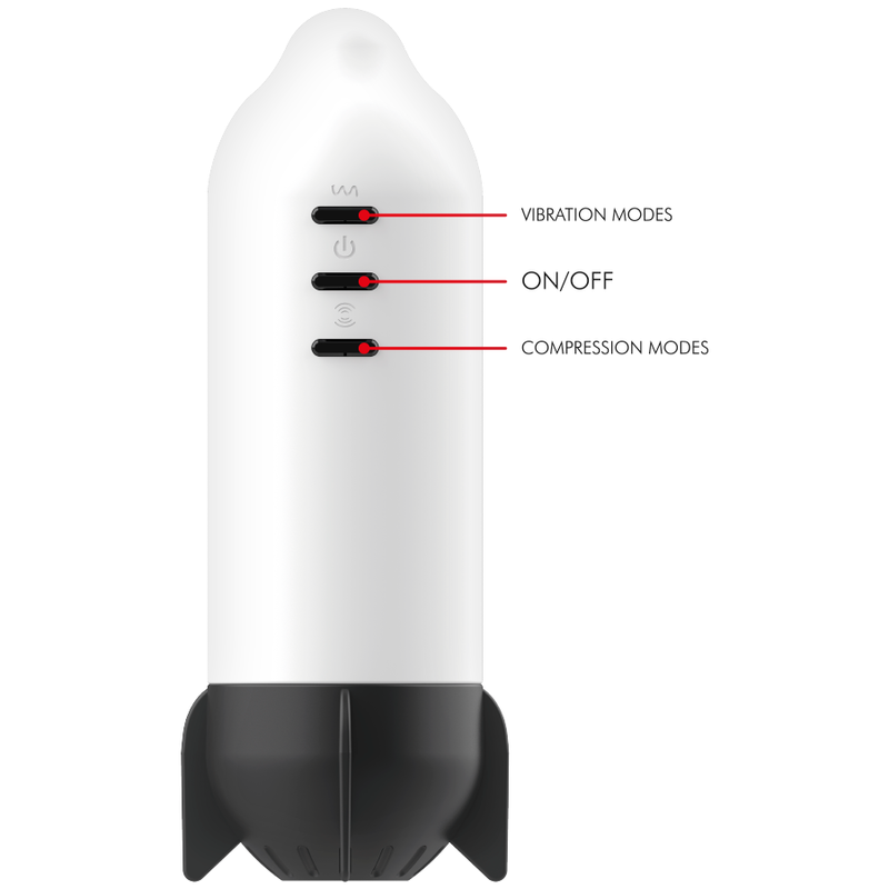 JAMYJOB - ROCKET MASTURBATOR ZACHTE COMPRESSIETECHNOLOGIE EN VIBRATIE