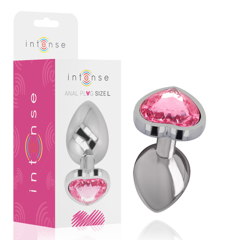 INTENSE - ALUMINIUM METALEN ANAAL PLUG ROZE HART MAAT L