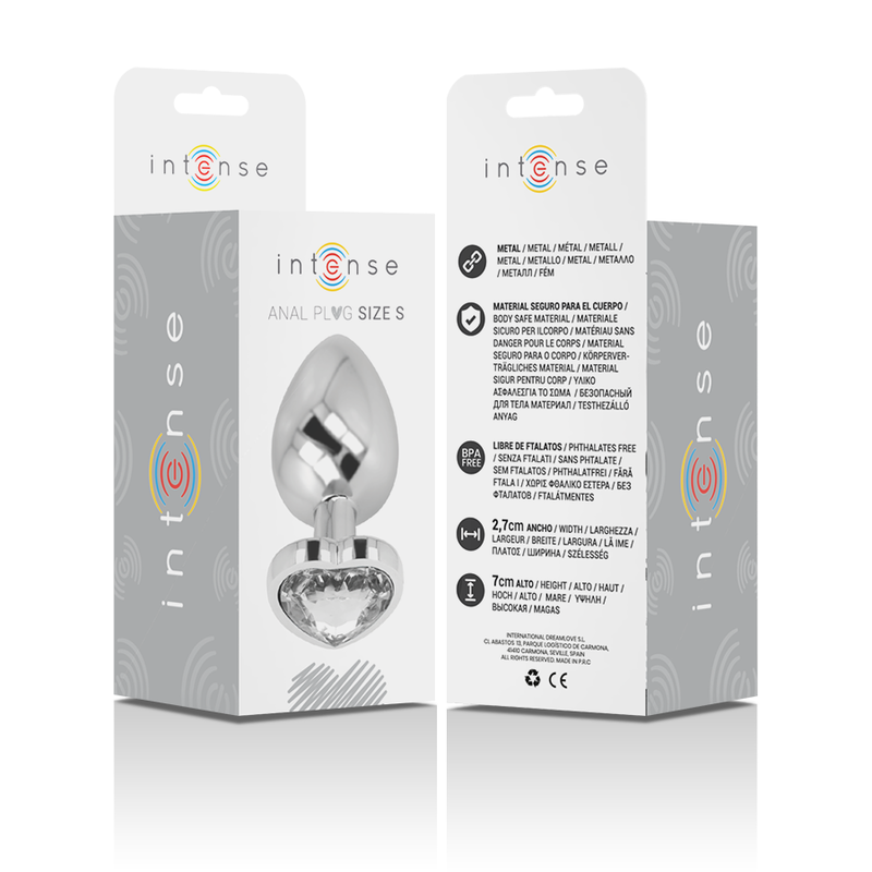 INTENSE - WITTE HART ALUMINIUM METALEN ANALE PLUG MAAT S