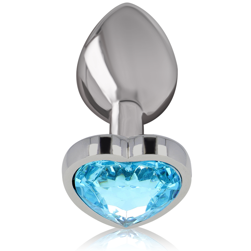 INTENSE - ALUMINIUM METALEN ANAAL PLUG BLAUW HART MAAT M