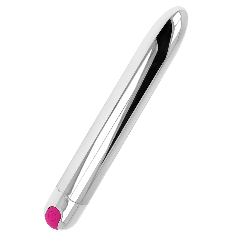 OHMAMA - OPLAADBARE ZILVEREN VIBRATOR 10 MODI 18,5 CM