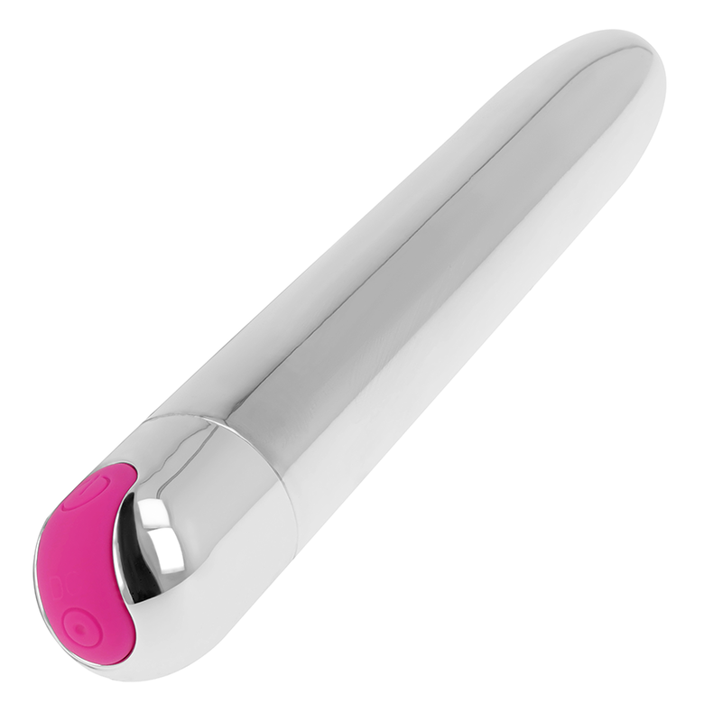 OHMAMA - OPLAADBARE ZILVEREN VIBRATOR 10 MODI 18,5 CM